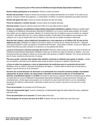DSHS Formulario 10-657 &quot;Plan Inicial De Habilitacion Especializada&quot; - Washington (Spanish), Page 3