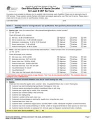 Document preview: DSHS Form 11-134 Deaf-Blind Referral Criteria Checklist for Level 4 Crp Services - Washington