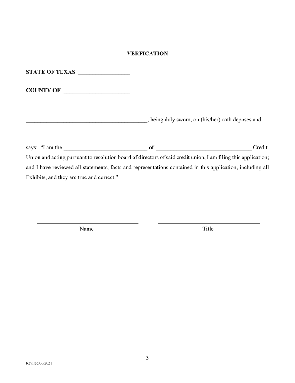 Application to Amend Bylaws (Section 3.01) Community of Interest - Other - Texas, Page 3