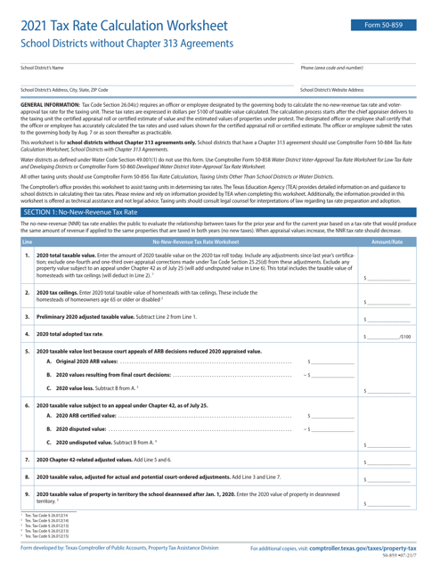 Form 50-859 2021 Printable Pdf