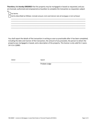 Form 700-00087 License to Mortgage or Lease Real Estate or Personal Property - Vermont, Page 2