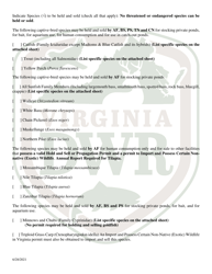 Application for Permit to Hold and Sell Certain Fish, Snakes, Snapping Turtles, &amp; Hellgrammites for Sale - Virginia, Page 2