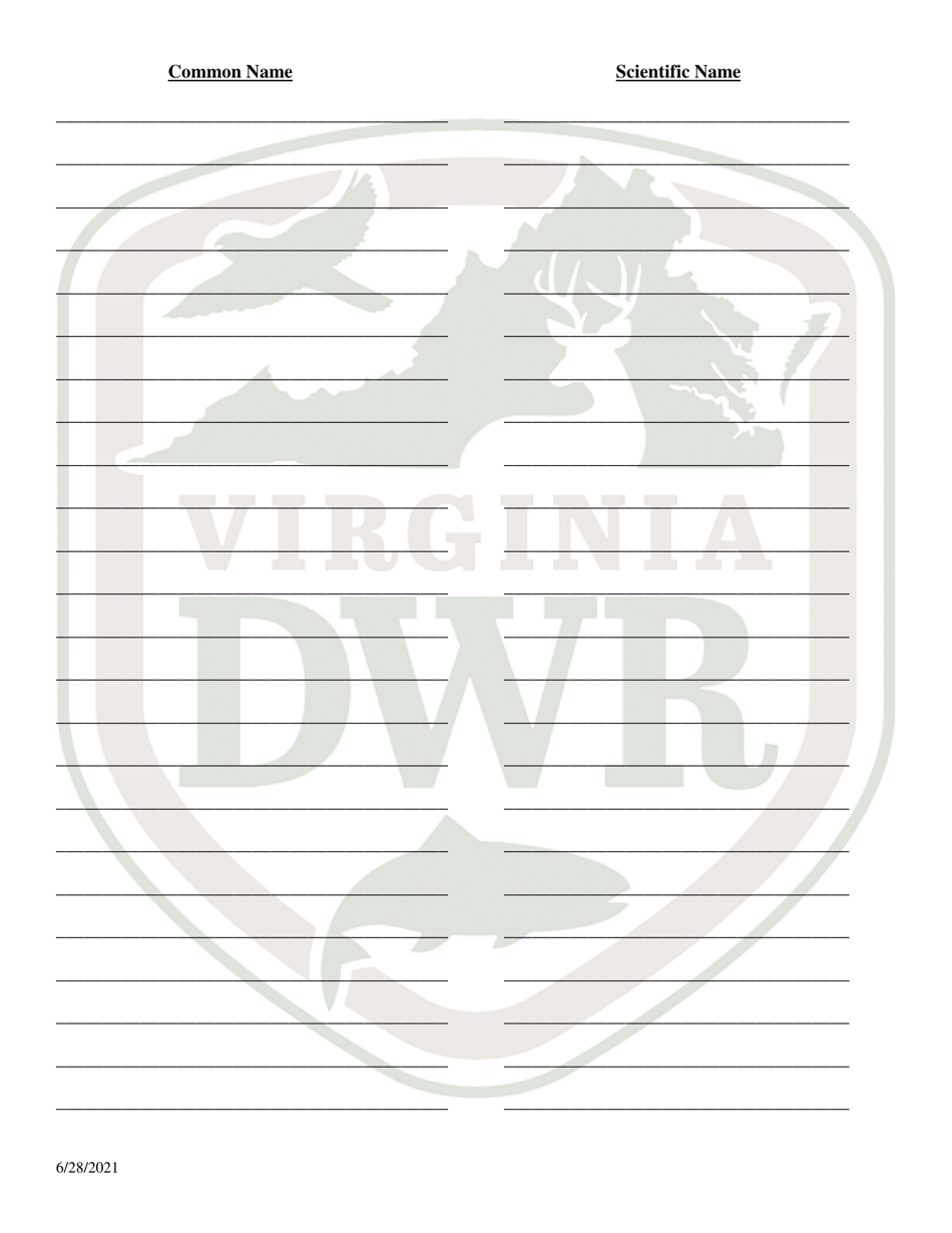 Application for Permit to Hold and Sell Certain Fish, Snakes, Snapping Turtles,  Hellgrammites for Sale - Virginia, Page 4