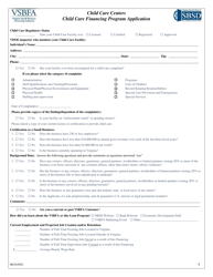 Child Care Financing Program Application - Child Care Centers - Virginia, Page 3