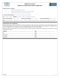Child Care Financing Program Application - Child Care Centers - Virginia, Page 4