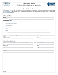 Child Care Financing Program Application - Family Home Provider - Virginia, Page 5