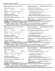 Formulario 032-03-729A-19-ENG Solicitud De Renovacion De Subsidio Auxiliar (Ag), Programa De Asistencia Nutricional Suplementaria (Snap), Y Asistencia Temporal Para Familias Necesitadas (TANF) - Virginia (Spanish), Page 2