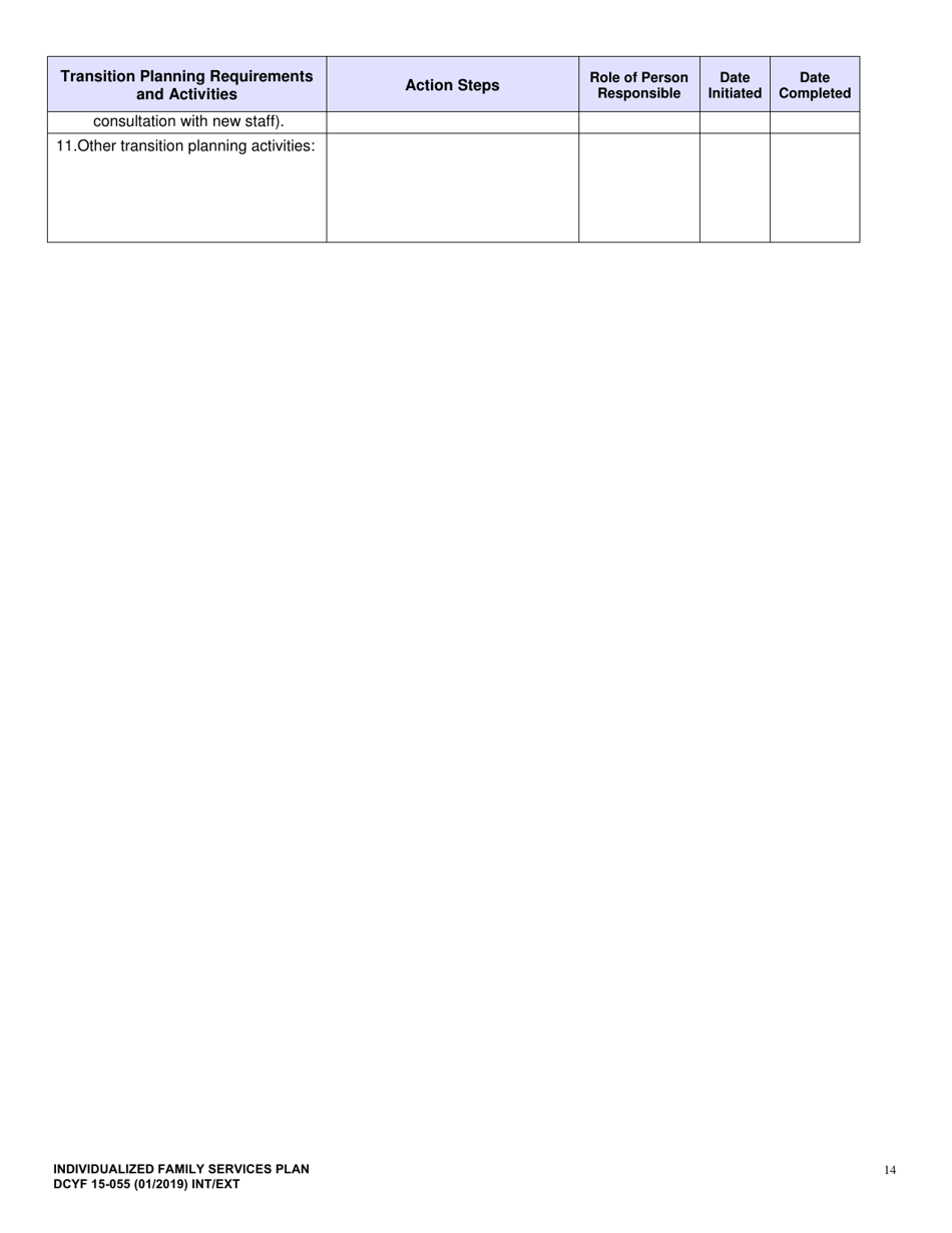 DCYF Form 15-055 Individualized Family Service Plan (Ifsp) - Washington, Page 14