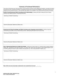 DCYF Form 15-055 Individualized Family Service Plan (Ifsp) - Washington, Page 8