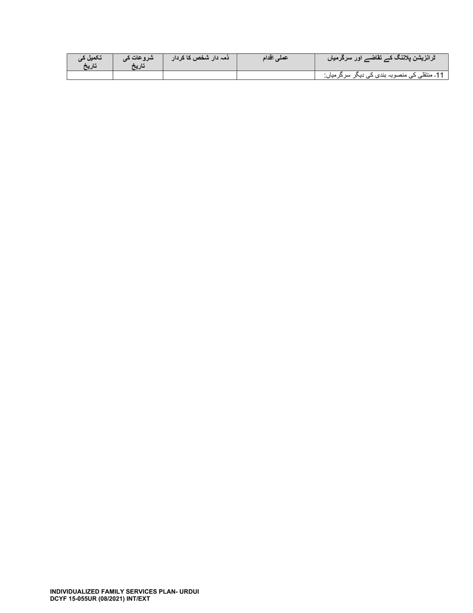 DCYF Form 15-055 Individualized Family Service Plan (Ifsp) - Washington (Urdu), Page 14