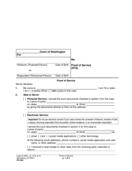 Document preview: Form PO004 Proof of Service - Washington