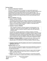 Form MP240 Order for Competency Restoration Treatment (Crorip, Crorop) - Washington, Page 2