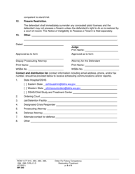 Form MP240 Order for Competency Restoration Treatment (Crorip, Crorop) - Washington, Page 6