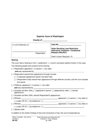 Form MP460 Order Revoking Less Restrictive Alternative Treatment/Conditional Release (Orlrat) - Washington