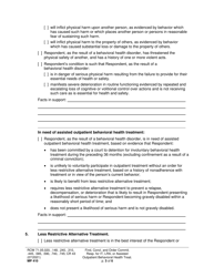 Form MP410 Findings, Conclusions, and Order Committing Respondent for Involuntary Treatment, Less Restrictive Alternative Treatment, or Assisted Outpatient Behavioral Health Treatment - Washington, Page 3