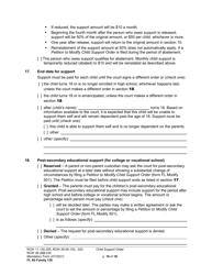 Form FL All Family130 Child Support Order - Washington, Page 10