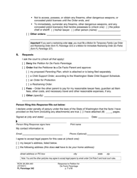 Form FL Parentage342 Response to Petition for Facto Parentage - Washington, Page 7
