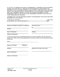Form WPF GARN01.0250 Writ of Garnishment for Continuing Lien on Earnings (Wrg or $wrg) - Washington, Page 3