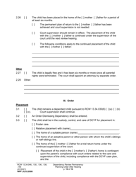 Form WPF JU03.0500 Order After Hearing: First Dependency Review (Fdprho)/Dependency Review (Dprho)/Permanency Planning (Orpp) - Washington, Page 10