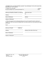 Form WPF GARN01.0200 Writ of Garnishment (Debts Other Than Earnings - After Judgment) (Wrg or $wrg) - Washington, Page 3