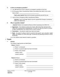 Form GDN M102 Minor Guardianship Petition - Washington, Page 3