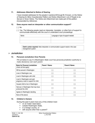 Form GDN M102 Minor Guardianship Petition - Washington, Page 5
