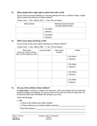Form GDN M202 Emergency Minor Guardianship Petition - Washington, Page 6