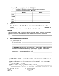Form GDN M203 Order on Emergency Minor Guardianship Petition - Washington, Page 2
