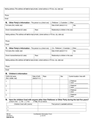 Form GDN M410 Confidential Information Sheet - Washington, Page 2