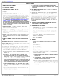 DD Form 397 Claim Certification and Voucher for Death Gratuity Payment, Page 3