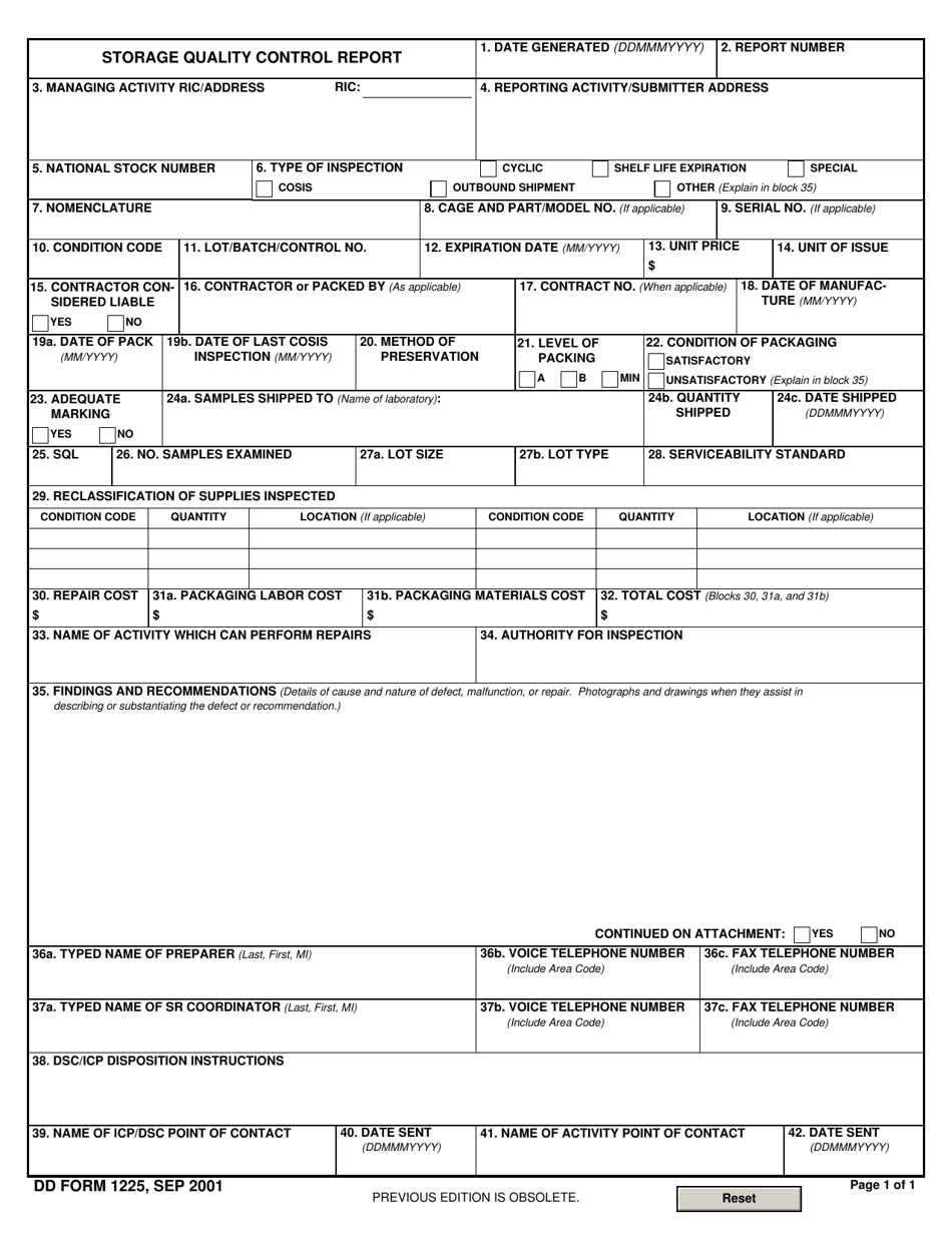 DD Form 1225 - Fill Out, Sign Online and Download Fillable PDF ...