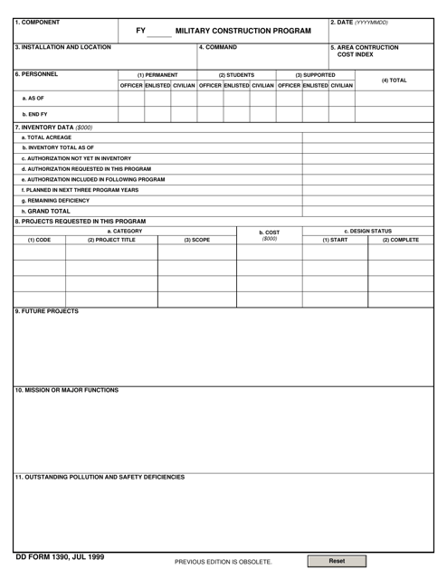 DD Form 1390  Printable Pdf