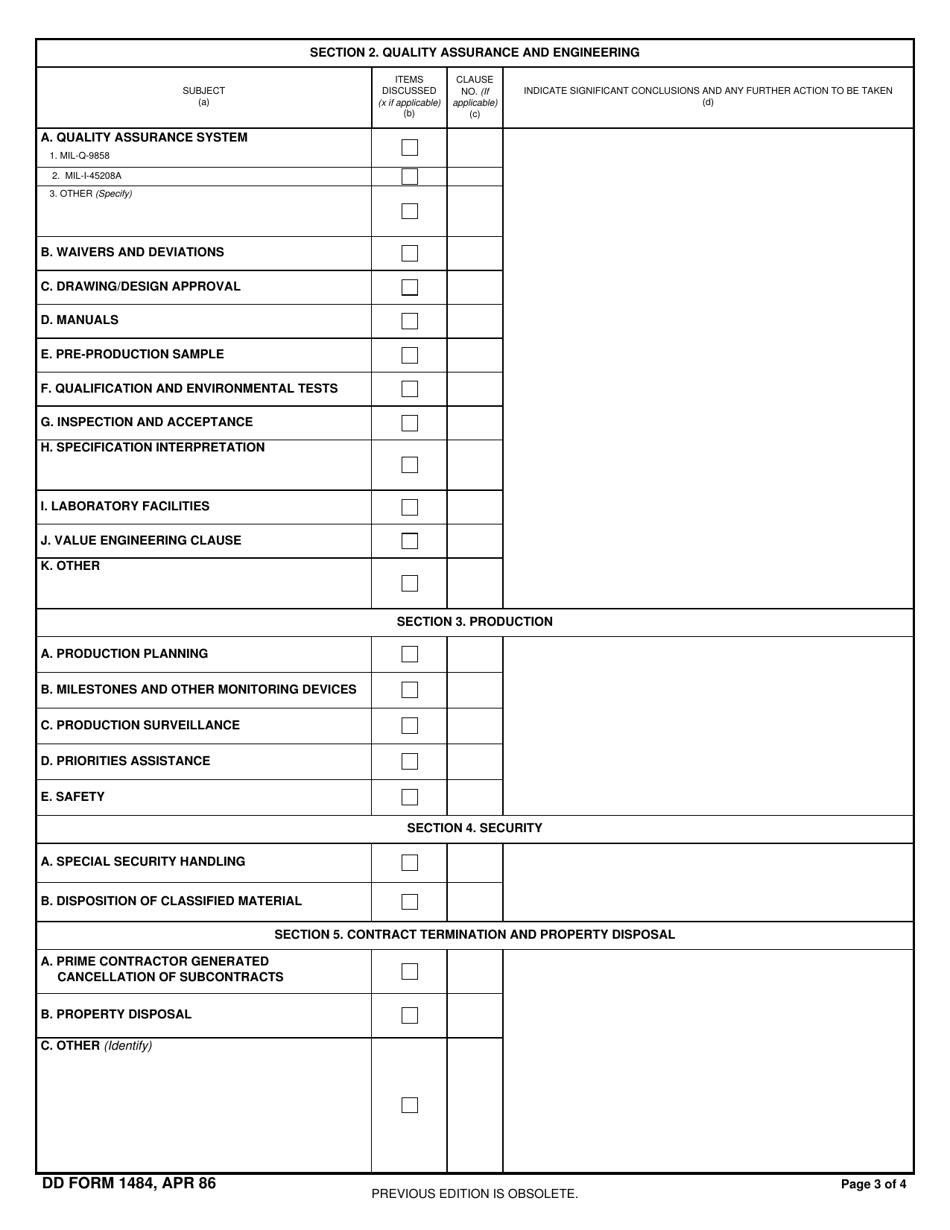 Dd Form 1484 - Fill Out, Sign Online And Download Fillable Pdf 