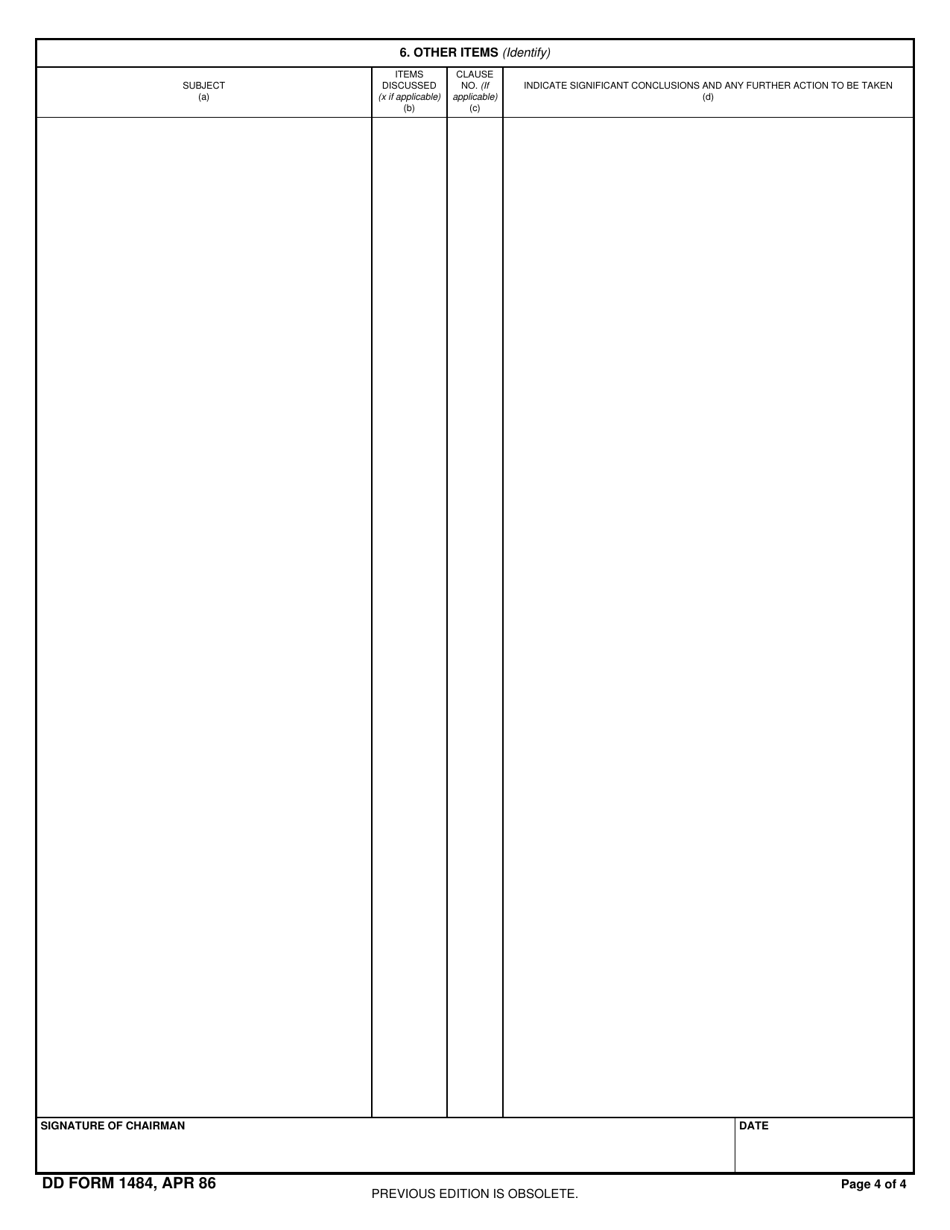 DD Form 1484 Fill Out Sign Online And Download Fillable PDF DD Form 1484 Fill Out Sign Online And Download Fillable PDF