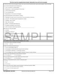 DD Form 3024 Annual Periodic Health Assessment - Sample, Page 13