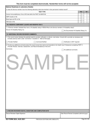 DD Form 3024 Annual Periodic Health Assessment - Sample, Page 20
