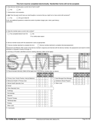 DD Form 3024 Annual Periodic Health Assessment - Sample, Page 24