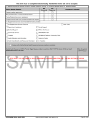 DD Form 3024 Annual Periodic Health Assessment - Sample, Page 25
