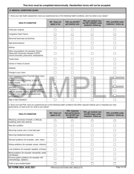 DD Form 3024 Annual Periodic Health Assessment - Sample, Page 3