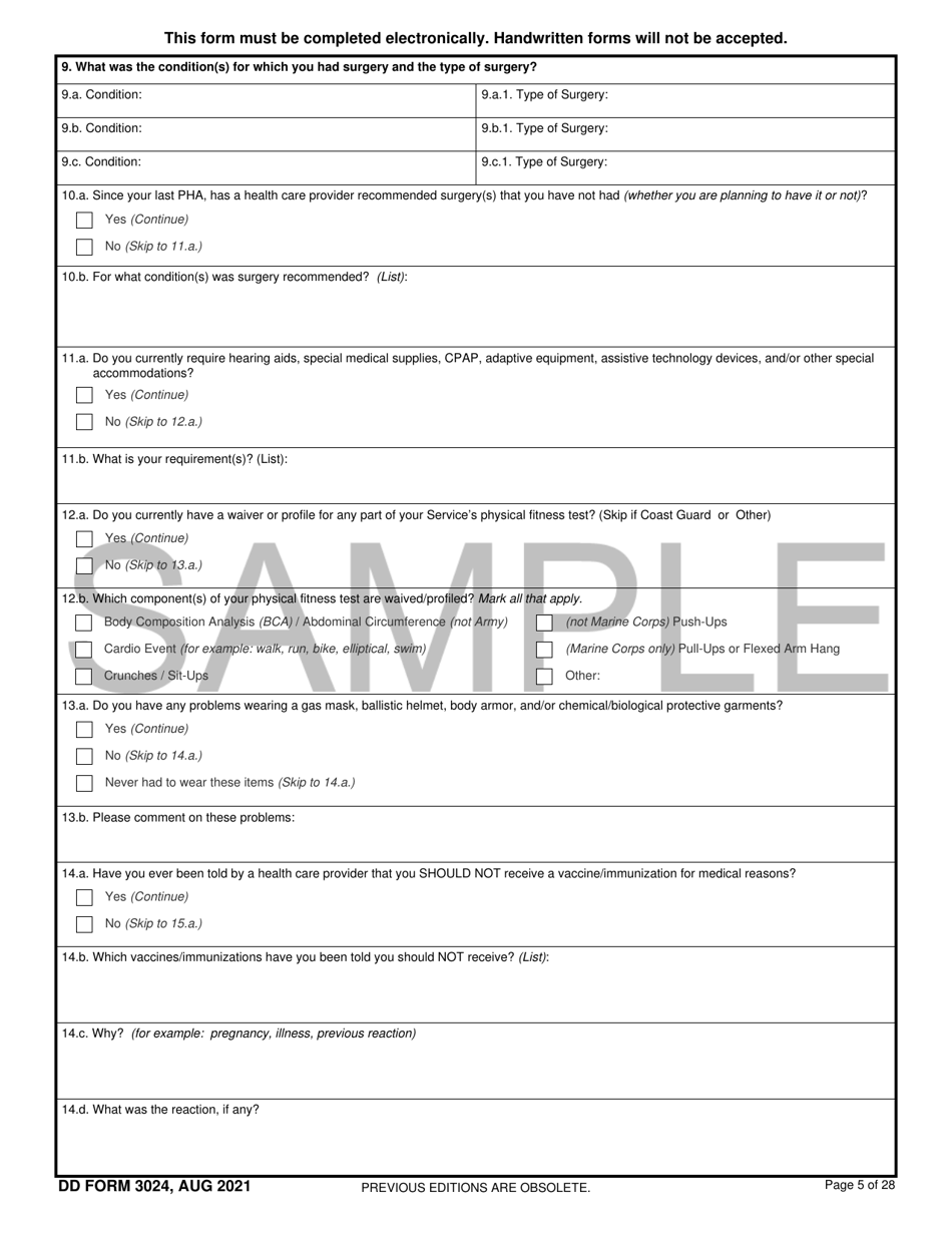 DD Form 3024 Download Printable PDF or Fill Online Annual Periodic