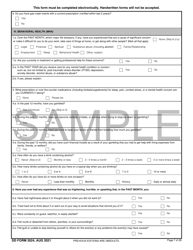 DD Form 3024 Annual Periodic Health Assessment - Sample, Page 7
