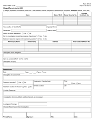 Form 3613-A Snf, Nf, Icf/Iid, Alf, Dahs and Ppecc Provider Investigation Report With Cover Sheet - Texas, Page 3