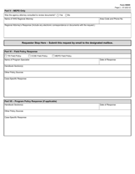 Form H0005 Policy Clarification Request - Texas, Page 2