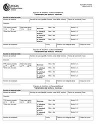 Formulario H1120-S Transmision De Facturas Medicas - Texas (Spanish)