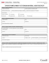 Form IMM0115 Offer of Employment to a Foreign National: Agri-Food Pilot - Canada