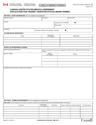 Form IMM5321 Canada-United States-Mexico Agreement - Application for Trader/Investor Status (Work Permit) - Canada, Page 2