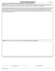 Form IMM5321 Canada-United States-Mexico Agreement - Application for Trader/Investor Status (Work Permit) - Canada, Page 7