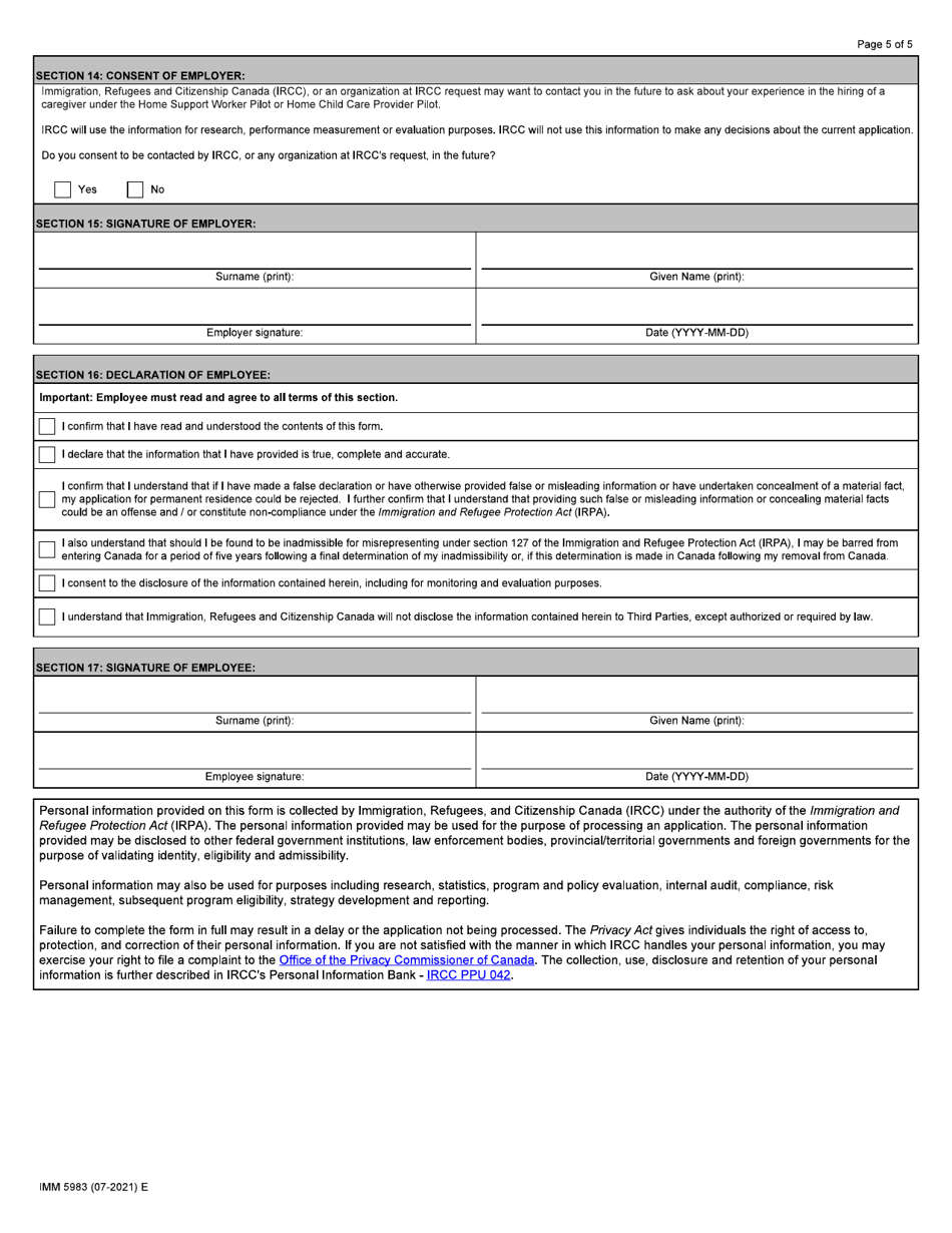 form-imm5983-download-fillable-pdf-or-fill-online-offer-of-employment