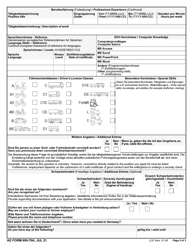 AE Form 690-70A Application (English/German), Page 2