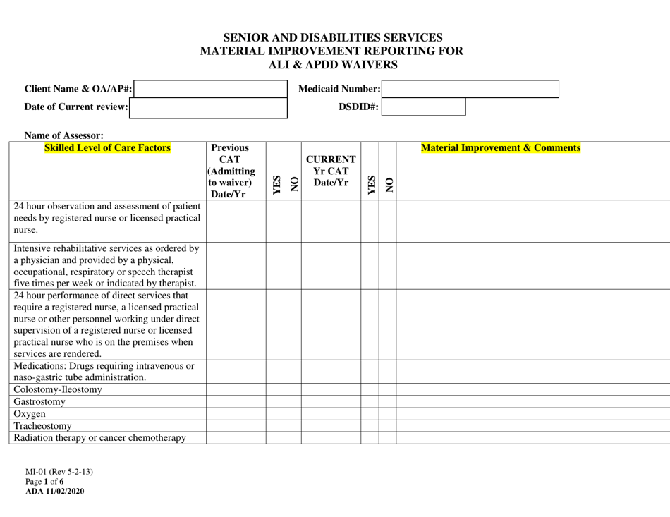 Form MI-01 - Fill Out, Sign Online and Download Fillable PDF, Alaska ...